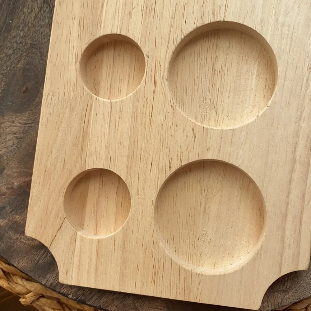 New unfinished Wooden flight board tray  bar accessory Target bullesye spot